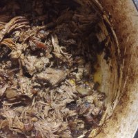 Pulled Beef Braised in Red Wine and Tomatoes